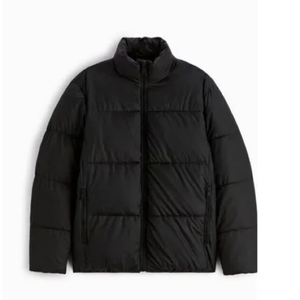 NEW Zara Mens Black Puffer Jacket 2XL